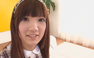 Beautiful Japanese teen loves to get her pussy squirt and stuffed