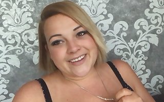 Sexy German Teen BBW with Huge Tits, fat belly Creamy Pussy