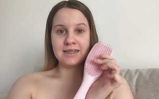 18yo TEEN FIRST TIME BRUSH Turtle-dove BBW HUGE TIT TEENY GERMAN