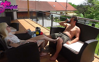 Fucked exposed to the balcony